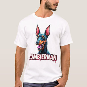 Dobermann Dobie Doby Dobermann Zombie Hund Hallowe T-Shirt