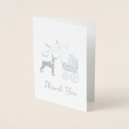 Dobermann Dog Babydusche Welpe Dobermann Pinscher Folienkarte