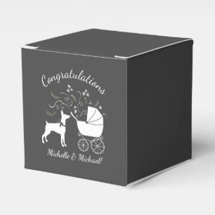 Dobermann Dog Babydusche Welpe Dobermann Pinscher Geschenkschachtel