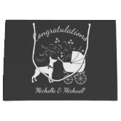 Dobermann Dog Babydusche Welpe Dobermann Pinscher Große Geschenktüte (Vorderseite)