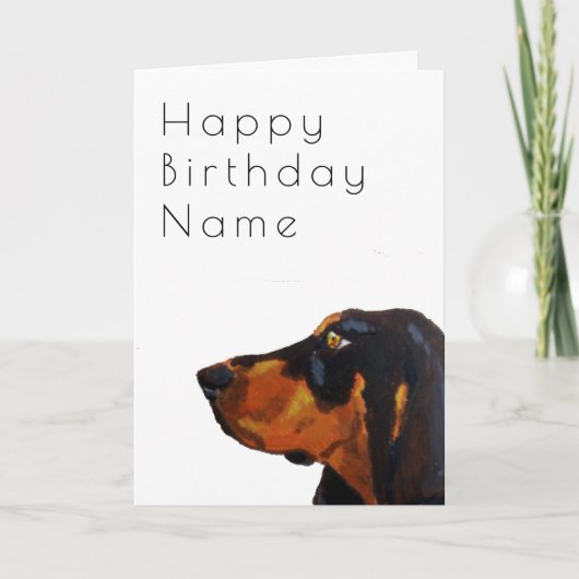 Dobermann Dog Deko Birthday Karte (Vorderseite)