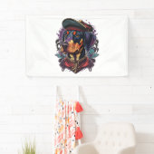 Dobermann Dog Pirate Banner (Insitu)