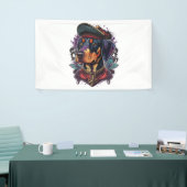 Dobermann Dog Pirate Banner (Messeveranstaltung)