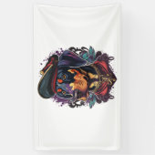 Dobermann Dog Pirate Banner (Vertikal)