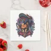 Dobermann Dog Pirate Serviette (Beispiel)