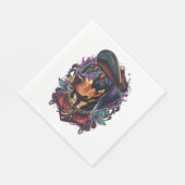Dobermann Dog Pirate Serviette (Ecke)