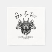 Dobermann drei Köpfe Serviette (Vorderseite)