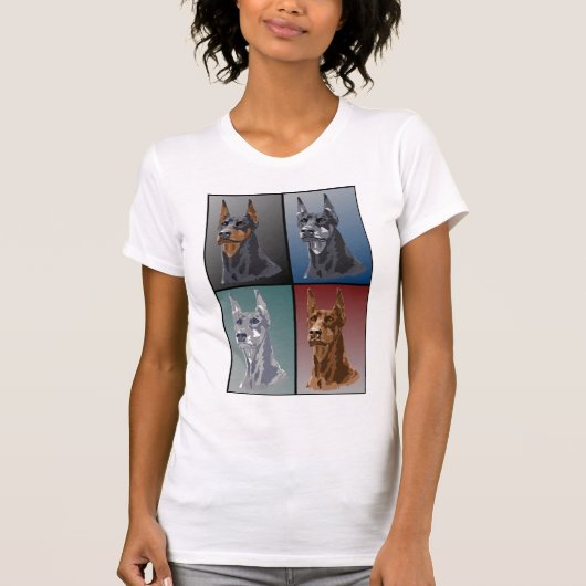 Dobermann-Farben T-Shirt (Vorderseite)