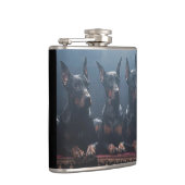 Dobermann-Flasche Flachmann (Rechts)