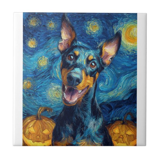 Dobermann Fliese (Vorderseite)