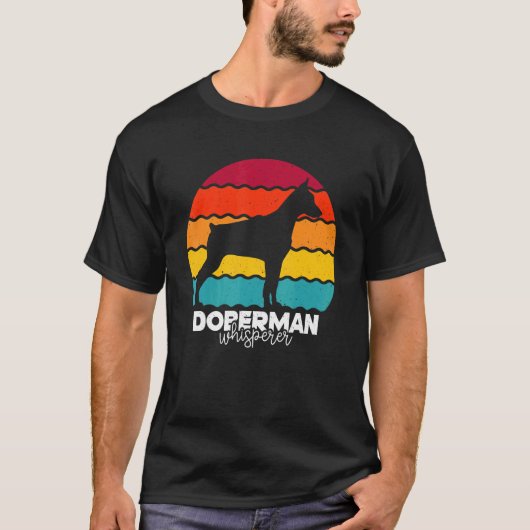 Dobermann-Flüsterer Retro Vintage T-Shirt (Vorderseite)