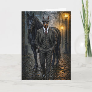 Dobermann Gangster Blank  Karte