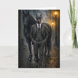 Dobermann Gangster Blank Karte