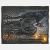 Dobermann Gangster Fleecedecke (Vorderseite (Horizontal))