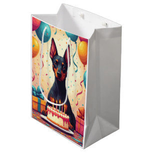 Dobermann-Geburtstagsfeier Mittlere Geschenktüte