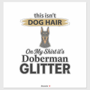 Dobermann Glitter Lustiger Hunde Liebhaber Vintage Aufkleber
