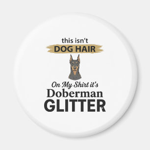 Dobermann Glitter Lustiger Hunde Liebhaber Vintage Magnet