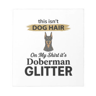Dobermann Glitter Lustiger Hunde Liebhaber Vintage Notizblock