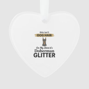 Dobermann Glitter Lustiger Hunde Liebhaber Vintage Ornament