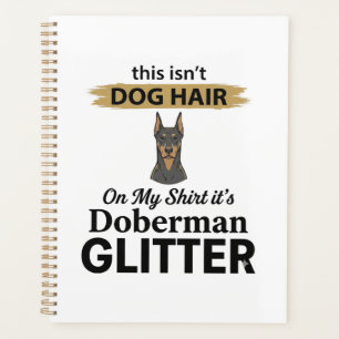 Dobermann Glitter Lustiger Hunde Liebhaber Vintage Planer