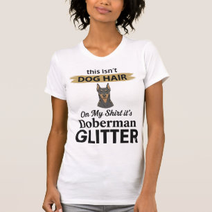 Dobermann Glitter Lustiger Hunde Liebhaber Vintage T-Shirt