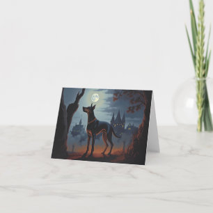 Dobermann Halloween Gruselig Karte
