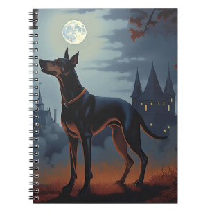 Dobermann Halloween Gruselig Notizblock