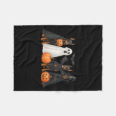Dobermann Halloween Kostüm Spaß Dobermann Hallowee Fleecedecke (Vorderseite (Horizontal))