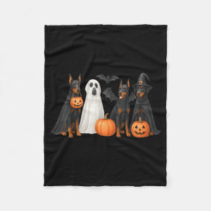 Dobermann Halloween Kostüm Spaß Dobermann Hallowee Fleecedecke