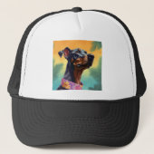 Dobermann hawaii hat truckerkappe (Vorderseite)