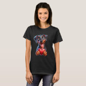 Dobermann Herz Dobermann Liebe Dobermann T-Shirt (Vorne ganz)