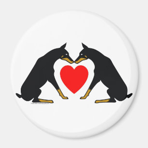 Dobermann-Herz-Magnet Magnet