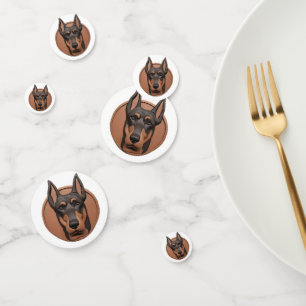 Dobermann-Hund 3D Inspiriert Konfetti