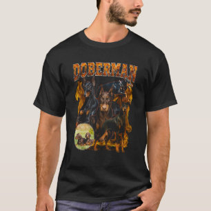 Dobermann-Hund Dobermann-Hund im Vintage-Stil der T-Shirt