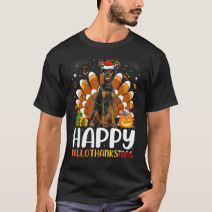Dobermann-Hund Halloween Weihnachten Frohes Hallot T-Shirt