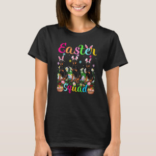 Dobermann Hund Hasenohren Ostern Team Dobermann Gl T-Shirt