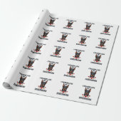 Dobermann Hund mit roten Herzen_1 Geschenkpapier (Ungerollt)