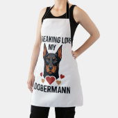 Dobermann Hund rote Herzen lieben_1 Schürze (InSitu)
