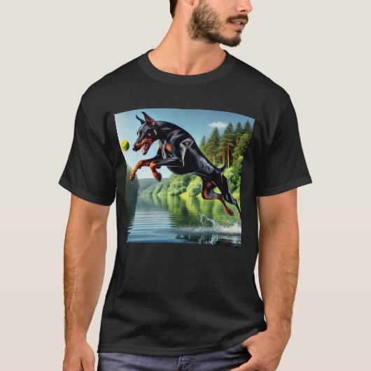 Dobermann Hund T-Shirt (Vorderseite)
