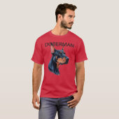 Dobermann Hund T-Shirt (Vorne ganz)