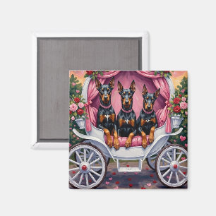Dobermann Hund Valentinstag Magnet