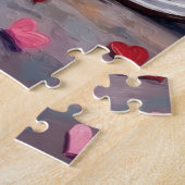 Dobermann Hund Valentinstag Puzzle (Seite)