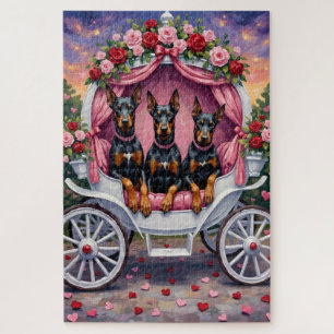 Dobermann Hund Valentinstag Puzzle