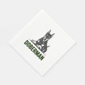 Dobermann-Hund-Vektor 2 Farben Serviette (Ecke)