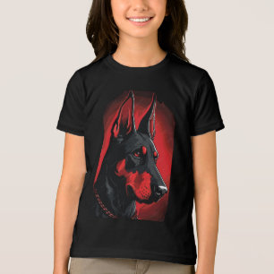 Dobermann-Hunde-Kunst-Druck Süßes Haustier-Geschen Tri-Blend Shirt