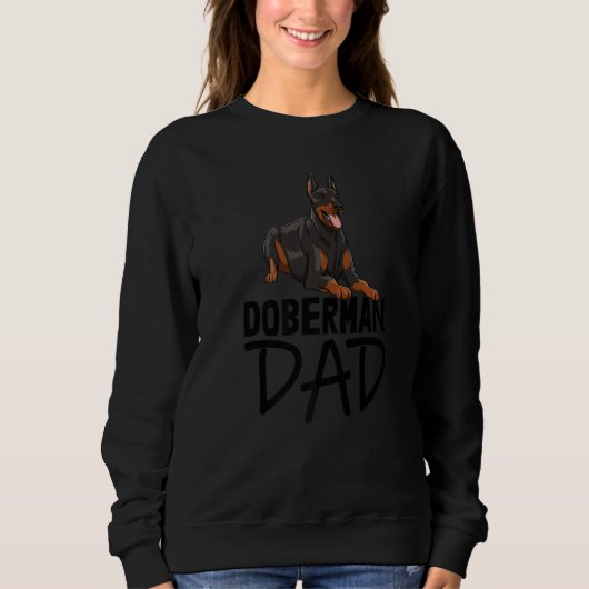Dobermann-Hunde-Vater Frauen lieben Dobermann-Brot Sweatshirt (Vorderseite)
