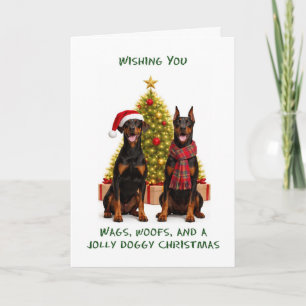 Dobermann Hunde Weihnachten