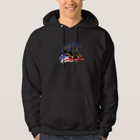 Dobermann-Hunderasse  37 Hoodie (Vorderseite)