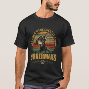 Dobermann-Hunderassen Welpen Haustiere Hunde Männe T-Shirt