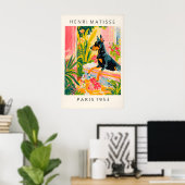 Dobermann im Badewannen-Kunstdruck Lustiger Hunde- Poster (Heimbüro)